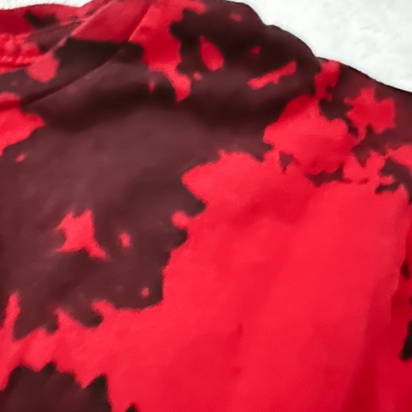 THE ROLLING STONES red tie dye graphic cropped tee shirt - Picture 4 of 8